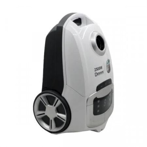 Aspirator DESSINI 2500W cu filtru de aer HEPA si LED Display, cablu 5 m, Alb