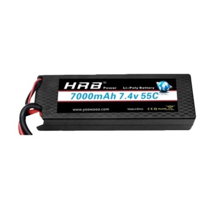 Acumulator Lipo, capacitate mare 7000mAh 55C, carcasa durabila, conectori XT60/T Deans/EC5