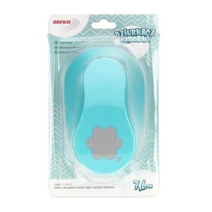 Perforator decorativ Brewis, model floare, albastru, 146x234mm