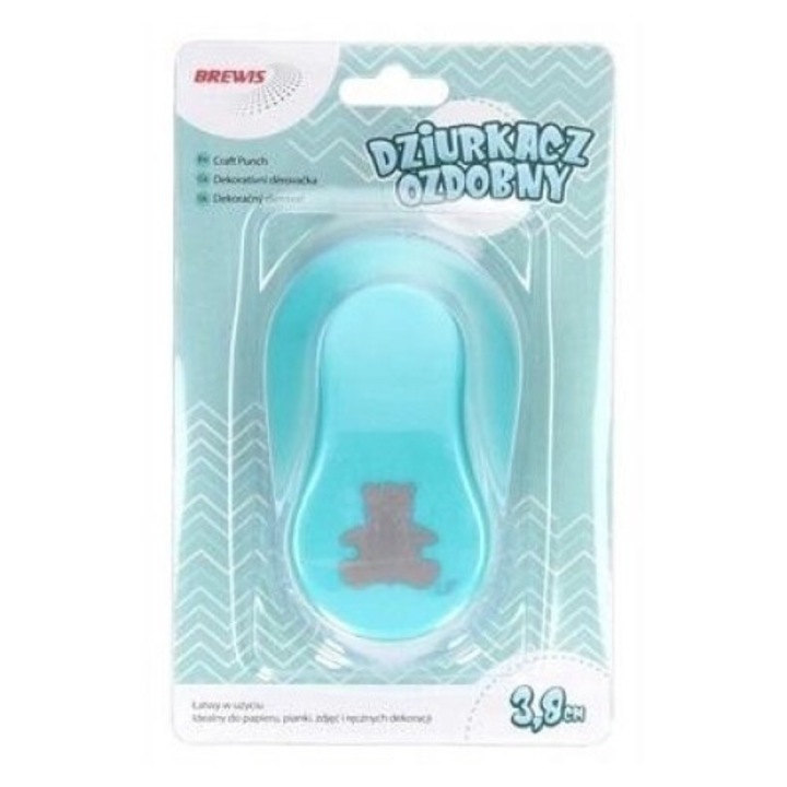 Perforator decorativ Brewis, ursulet, albastru, 98x162mm