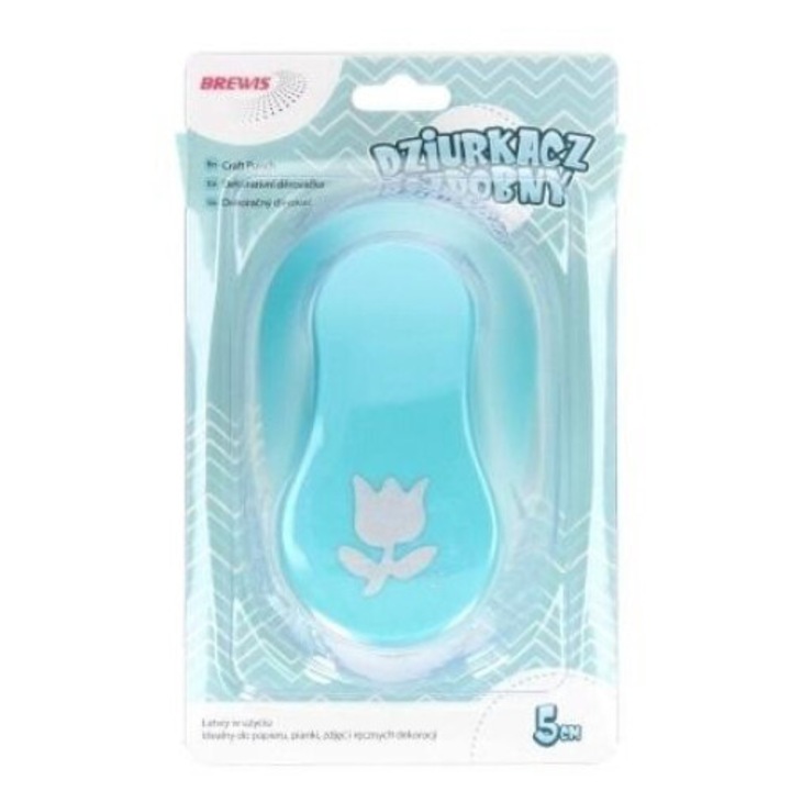 Perforator decorativ Brewis, albastru, lalea, 110x185mm