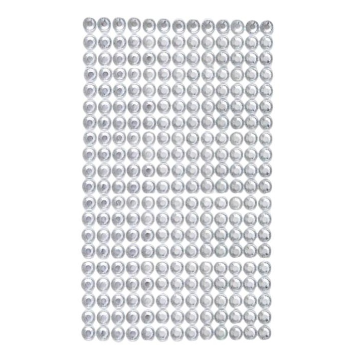 260 darabos öntapadós kristály szett, Dalprint, 6mm, Ezüst