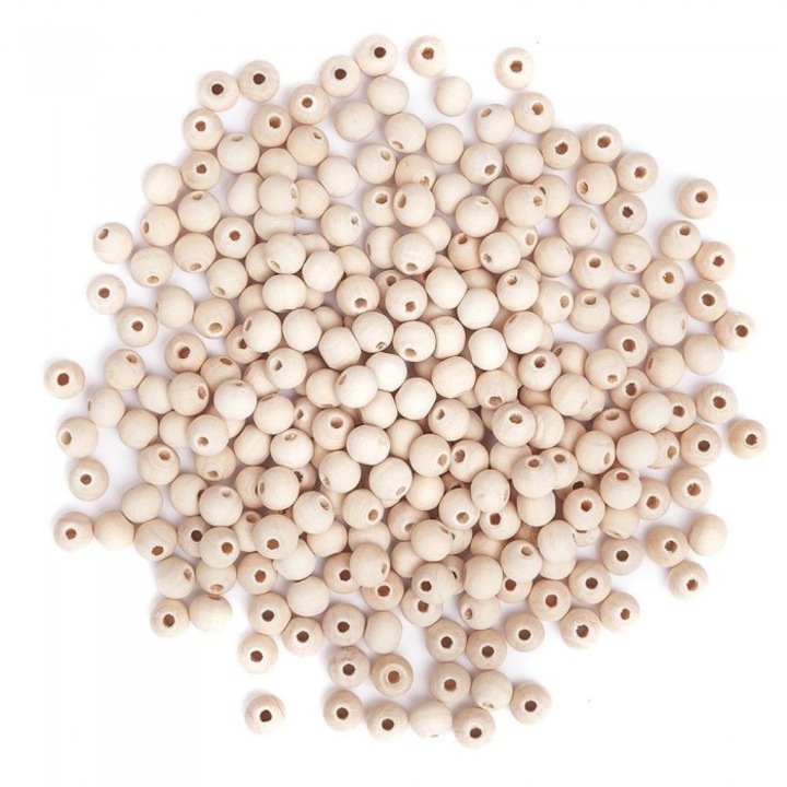 Set 300 margele din lemn, DALPRINT, 8mm