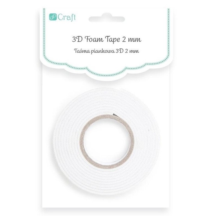 Banda adeziva Dalprint, 3D, 2mm, 1.5cmx2.2m