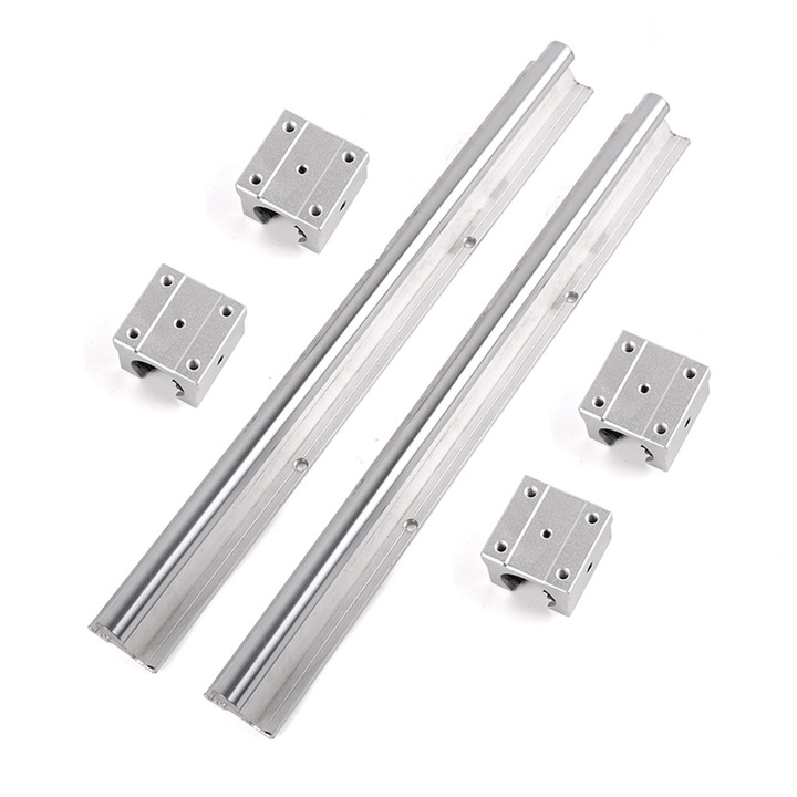 Set 2 Sine Lineare, 500 mm, pentru CNC, argintiu