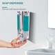 Dispenser perete pentru sampon si sapun, reutilizabil, transparent, 250ml