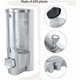 Dispenser perete pentru sampon si sapun, reutilizabil, transparent, 250ml