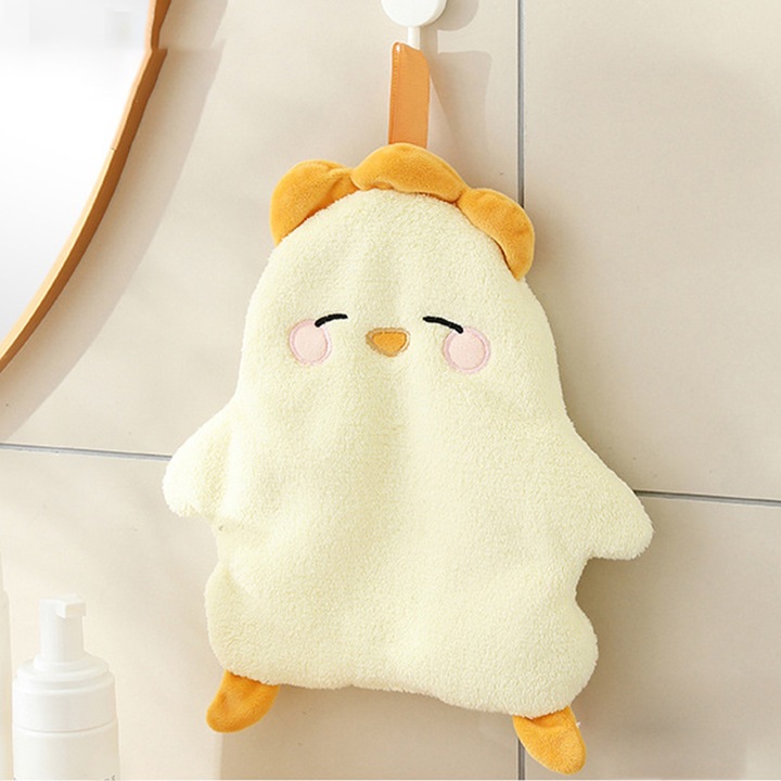 Állatos kéztörlő, Jormftte, puha, hímzéssel, falra szerelhető, 50g, 30x50cm