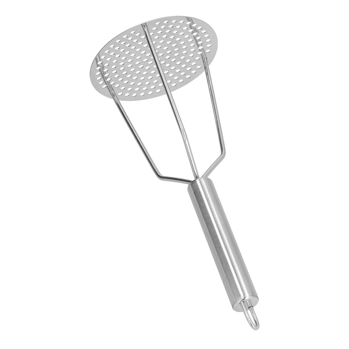 Rozsdamentes acél burgonyanyomó, ergonomikus fogantyúval, konyhába