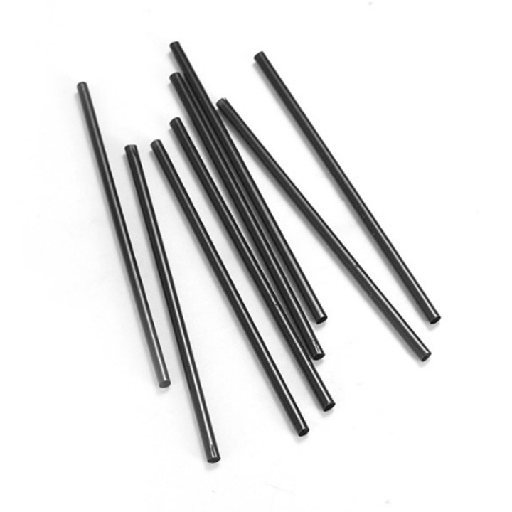 Pachet de 500 de paie Pai de shake, paie negrePlastic, paie din plastic, benzi de paie pentru lapte, suc, cocktail