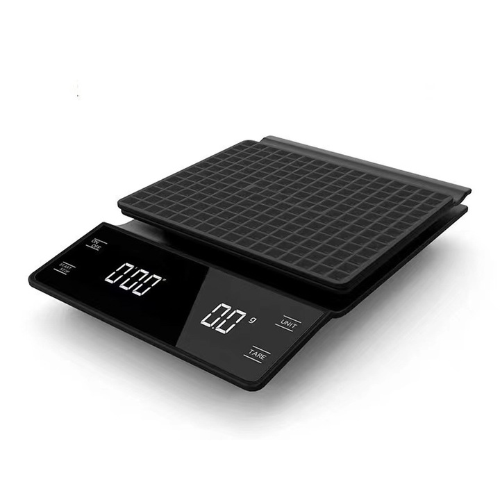 Електронна кухненска везна Enforose, 3 кг, 0.1 г, черна, 183x130x31 мм, с таймер
