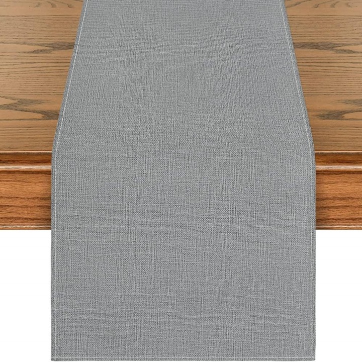 Vászon asztalterítő, Enforose, szürke, 32x183cm
