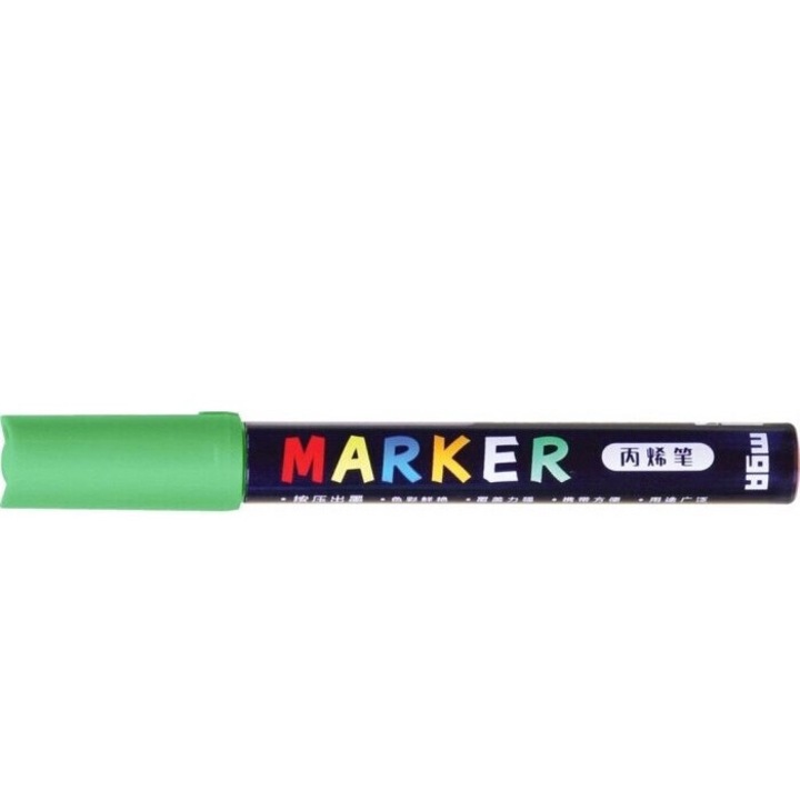 Комплект от 6 акрилни маркера M&G с връх 1-2 мм, зелени