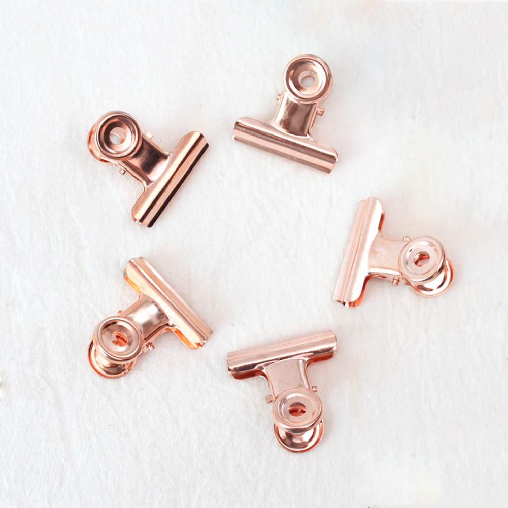 Set 40 cleme metalice KkvoGmle, 22x22x14mm, auriu roz - eMAG.ro