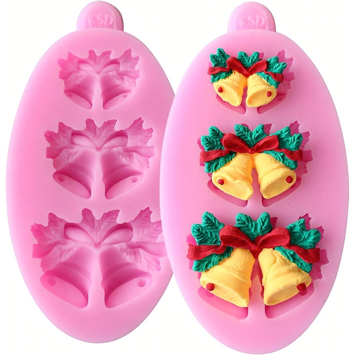 Forma prajituri Enforose, frunze de holly de Craciun, design antiaderent, rezistenta la caldura si frig