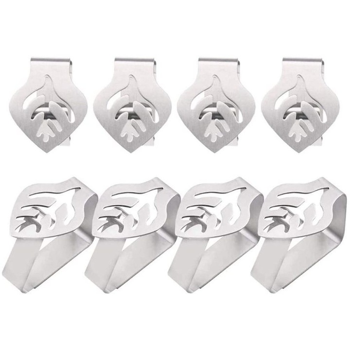 Здрава, удебелена платнена щипка, еластичен дизайн с издръжлива и стабилна катарама, подходяща за употреба на открито и закрито, държач за покривка от неръждаема стомана