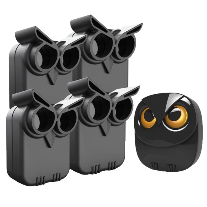 Set 4 Sisteme alarma wireless, Impermeabile, negru, 35 melodii