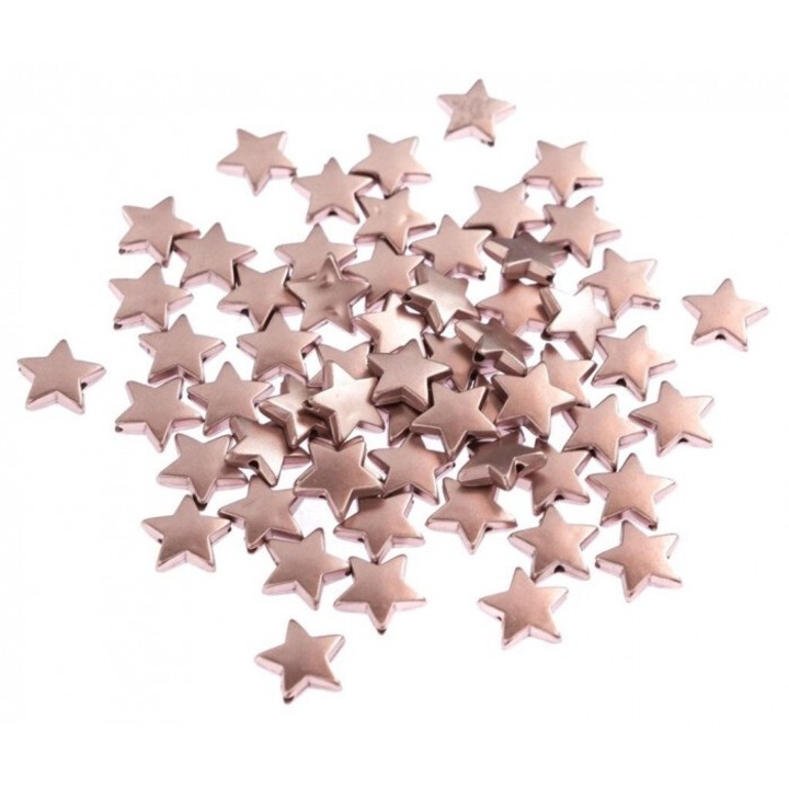 Set 60 margele stele Dalprint, roz auriu, 107x93mm