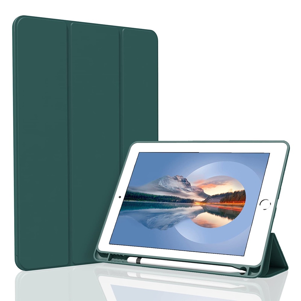 Husa tableta de protectie, Compatibila Apple iPad 10.9 inch 2022, REDKID®, Husa suport pentru creion, Green Tea