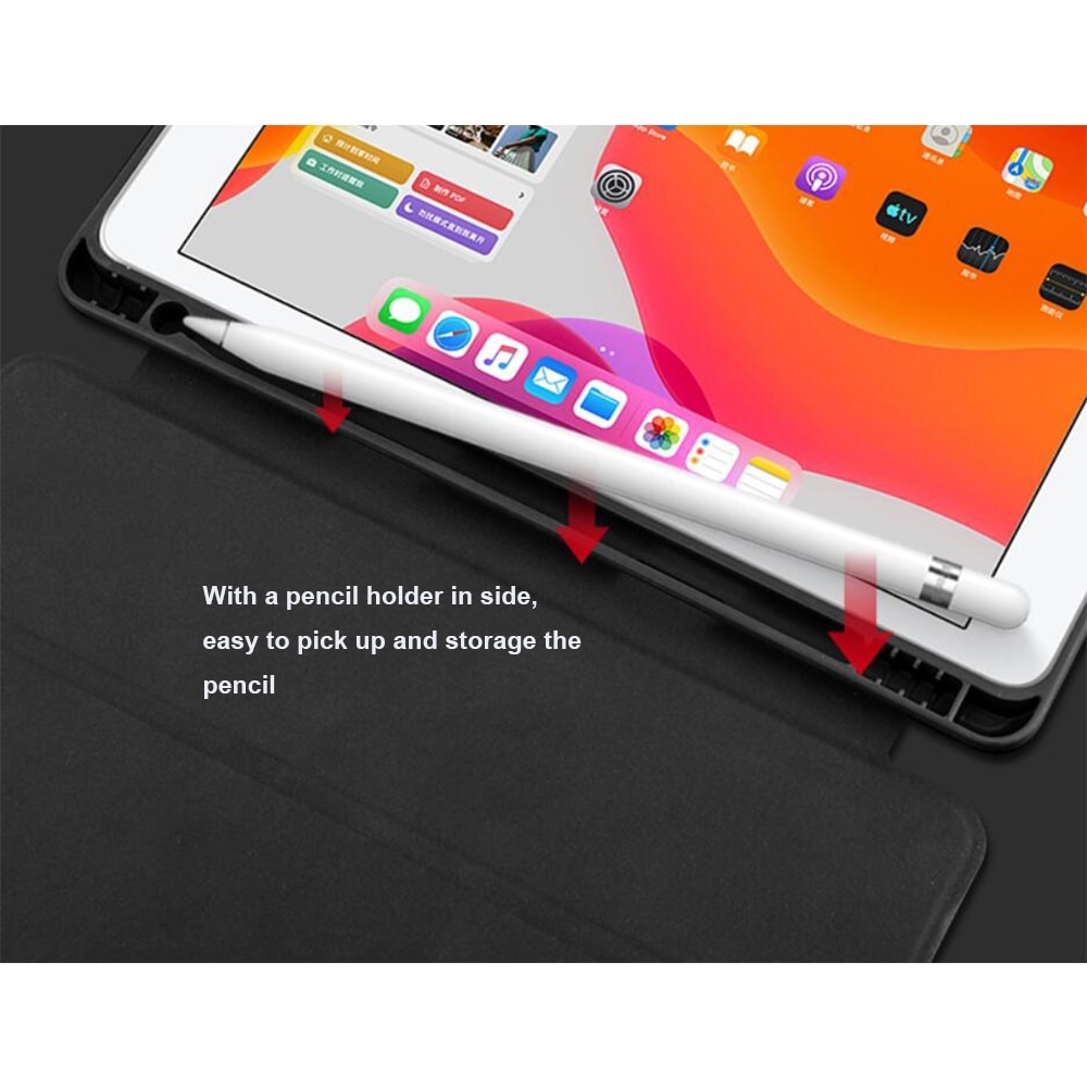 Husa protectie tableta, DCSZVIGS, TPU, Pentru iPad Pro 2018/2020/2021/2022, 12.9", iPad Air 13"2024, Negru