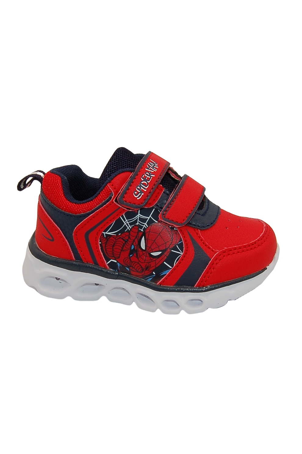 Marvel, Pantofi sport cu model Spiderman si velcro, Rosu, 22 EU