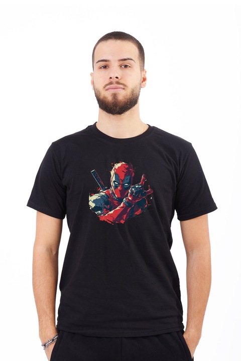 Ferfi egyedi polo Deadpool grafikaval
