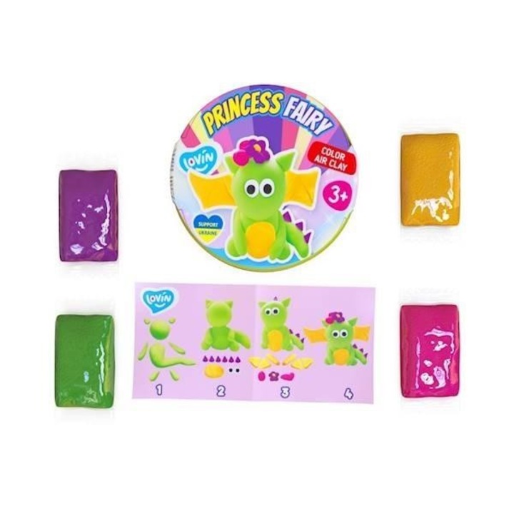 Комплект пластилин за моделиране, Okto, Princess Fairy, 4 цвята