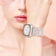 Каишка за часовник, резинова, съвместима с Apple Watch 7/8/9 Series, подходяща за iWatch 6/5/4/3/2/1/SE -38/40/41 mm, катарама от неръждаема стомана, TOIITKQ, бяла