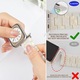 Каишка за часовник, резинова, съвместима с Apple Watch 7/8/9 Series, подходяща за iWatch 6/5/4/3/2/1/SE -38/40/41 mm, катарама от неръждаема стомана, TOIITKQ, бяла