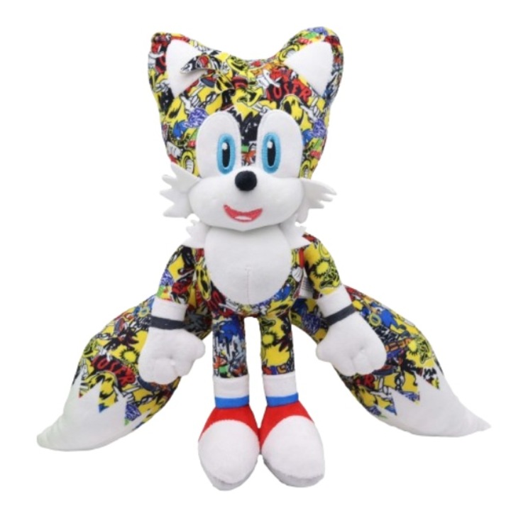 Jucarie de plus Beizhisi, design anime, 40cm Sonic the Hedgehog, green white