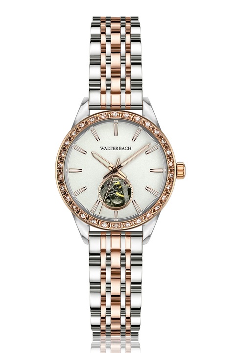 Walter Bach, Kerek ékszer karóra, Rózsaarany, Ezüstszín
