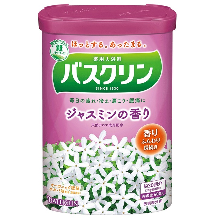 Японска сол за вана Bathclin - с аромат на жасмин 600гр