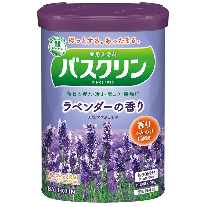 Японска сол за вана Bathclin - аромат на лавандула 600гр