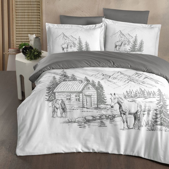 3D luxus franciaágynemű, 100% szatén pamut, lepedő 240x260 cm, 6 db, First Choice, Keira