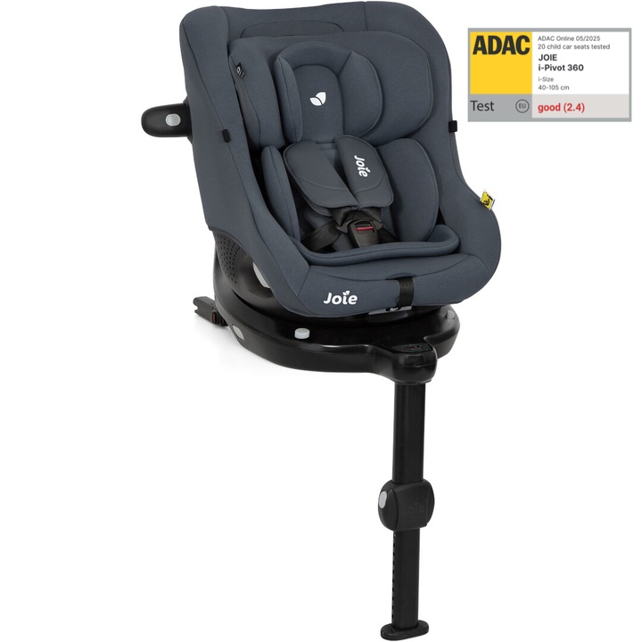 Scaun auto i-Pivot 360° Dark Slate, 40-105 cm, certificat R129 si testat ADAC, Joie