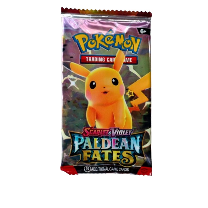 Pokémon kártya csomag, VICTINY, 10 kártya, Paldean Fates