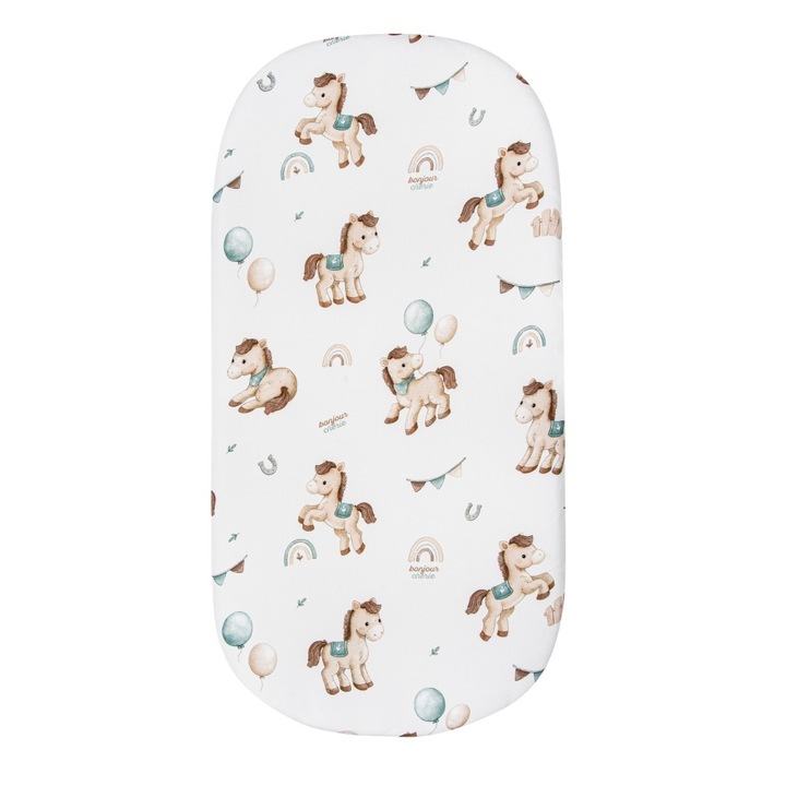 Cearceaf, Bonjour Cherie Koniki, bumbac, 35x75cm, multicolor