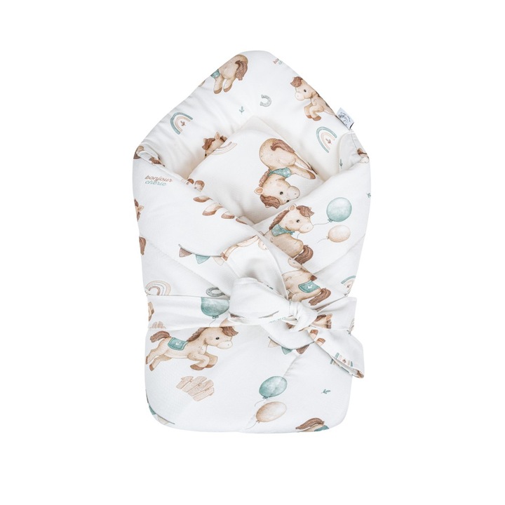 Sac de dormit pentru bebe, Bonjour Cherie, antialergic, 74x74cm, multicolor