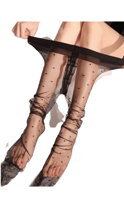 Ciorapi erotici negri, dimensiuni medii