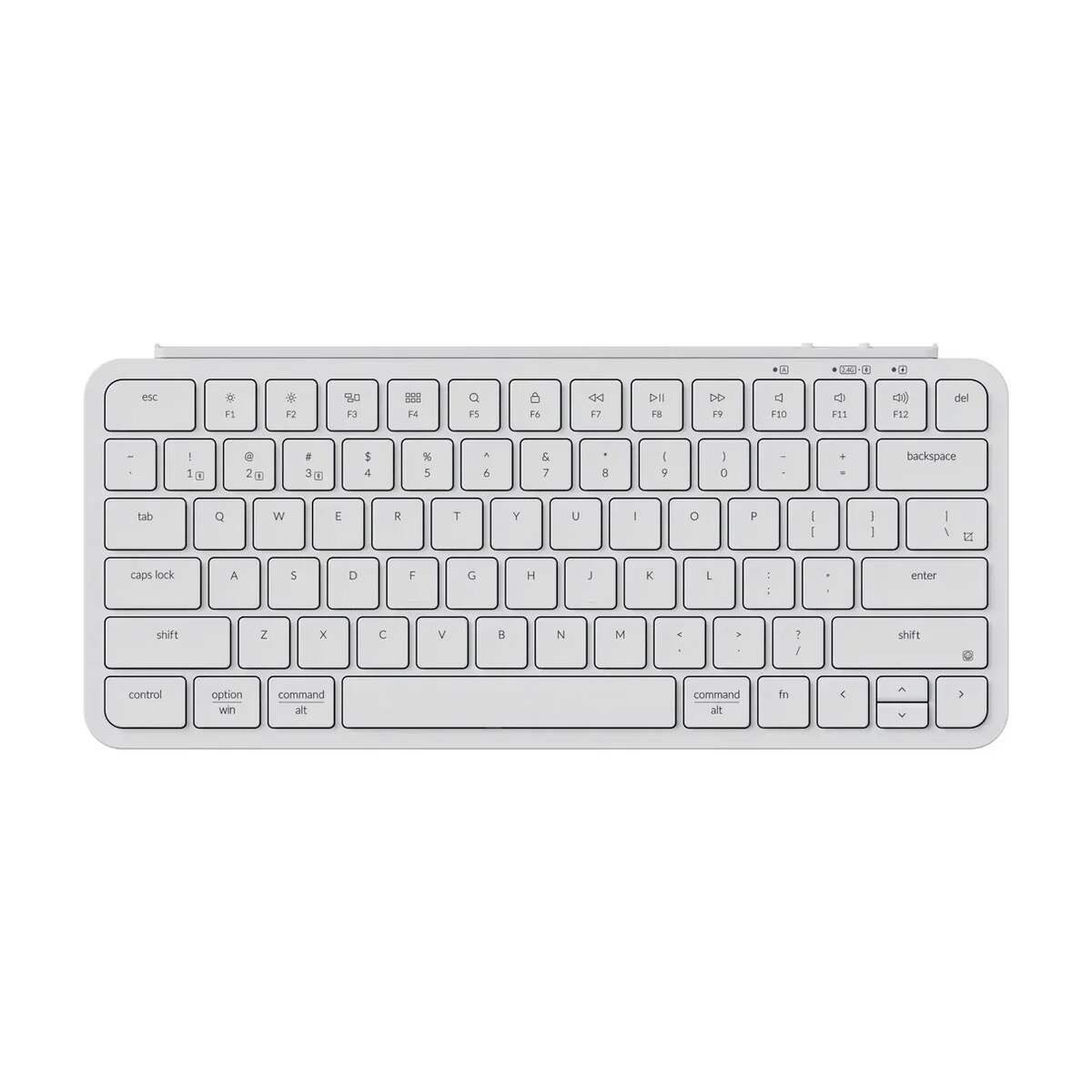 Tastatura Wireless Ultra-Slim Keychron B1 Pro, 2.4GHz&Bluetooth, USB-C, US INTL layout, Alb