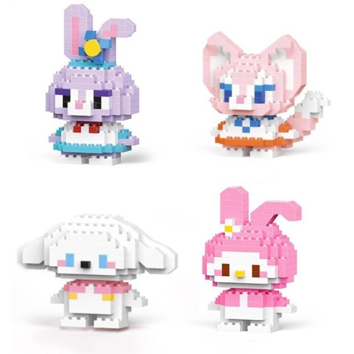 Комплект от 4 строителни фигури, 690 части, анимационни, многоцветни