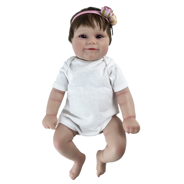Кукла Бебе, Wepzsxo, Силикон, 3 години+, Бяла