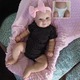 Бебешка кукла, Wepzsxo, Силикон, 3 години+, Черна