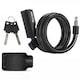 Antifurt bicicleta cu suport prindere, cablu otel, ABS, PVC, West Biking, 2 chei, grosime 11.6 mm, lungime 115 cm, negru