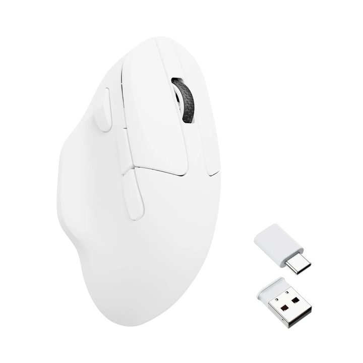 Keychron M7 Vezeték nélküli egér, 26000 DPI, Bluetooth / 2.4 GHz, 1000 Hz, Fehér