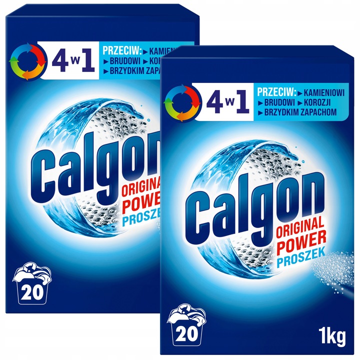 Calgon разтвор против варовик, 2 кг, защита срещу варовик и неприятни миризми, 40 пранета