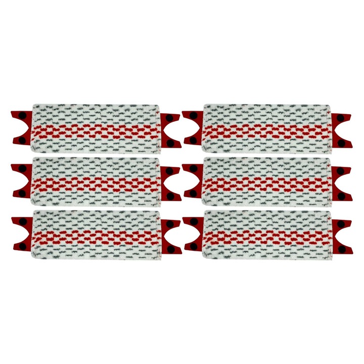 Rezerva mop Utillo pentru Vileda Ultramax Ultramat TURBO Easy Wring, pentru 4 clipuri, dreptunghiular, 6 bucati