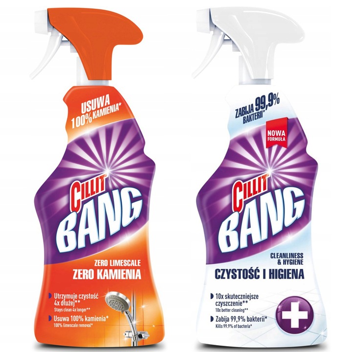 Set Cillit Bang 2x 750ml, dezinfectant, curatare rapida, multicolor