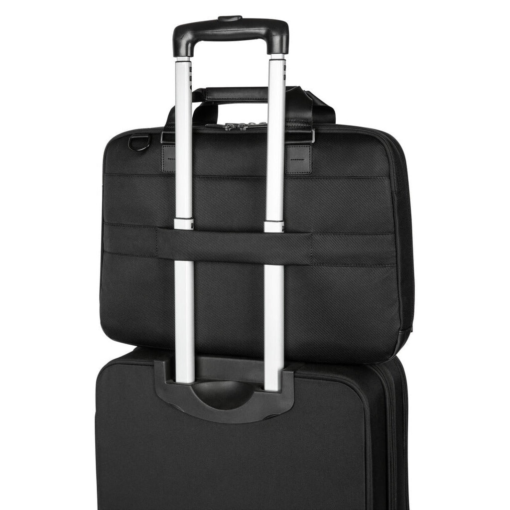 Geanta laptop Targus Mobile Elite Topload, cu bretea de umar, negru, 15.6-16", nylon