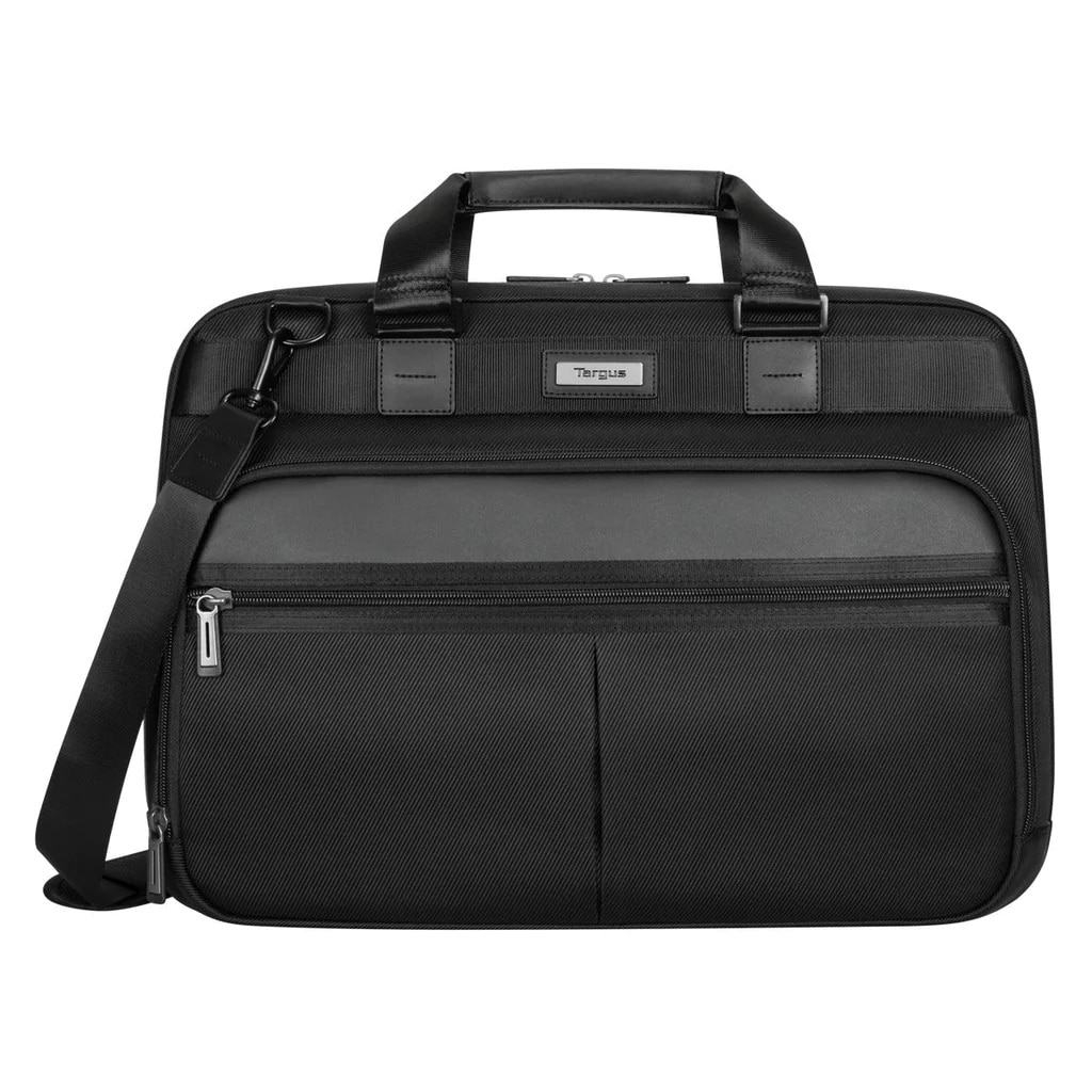 Geanta laptop Targus Mobile Elite Topload, cu bretea de umar, negru, 15.6-16", nylon